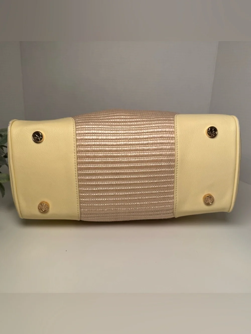 Spartina 449 Pearl Bamboo Chic Satchel Straw Woven Handbag